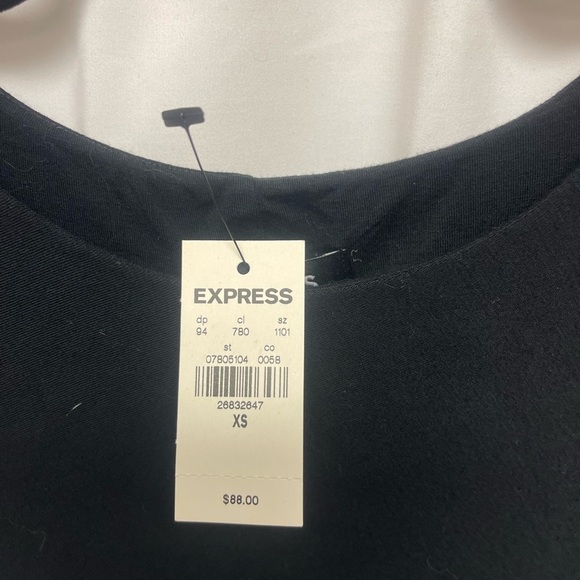 Express Black BodyCon Dress with Cinch Detail - Picture 5 of 7